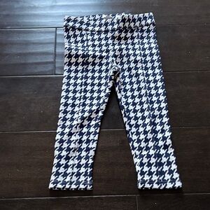 Janie and Jack Navy and White Houndstooth Leggings
